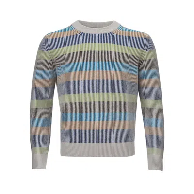 Gran Sasso Elegant Multicolor Cashmere Sweater For Men