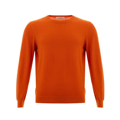 Gran Sasso Elegant Orange Cotton Sweater For Men