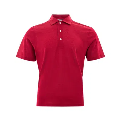 Gran Sasso Elegant Red Cotton Polo Shirt