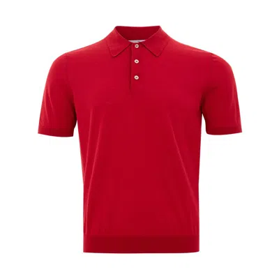 Gran Sasso Elegant Italian Cotton Polo Men's Shirt In Red