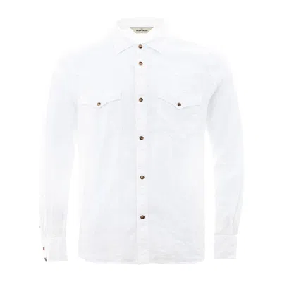Gran Sasso Elegant Linen Men's Men's Shirt In White