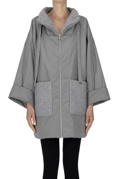 Gran Sasso Embellished Eco-friendly Down Jacket In Grey
