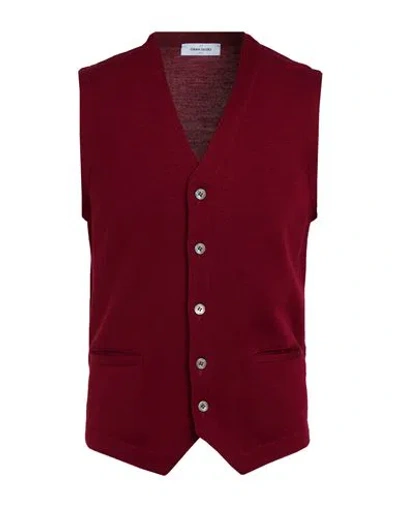 Gran Sasso Extrafine Merinos Man Cardigan Brick Size 38 Virgin Wool In Red
