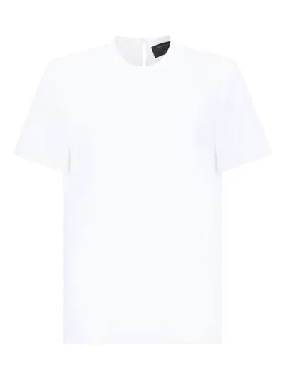 Gran Sasso Ribbed-collar T-shirt In White