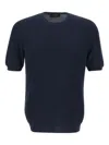 Gran Sasso Short Sleeved Jumper In Blue