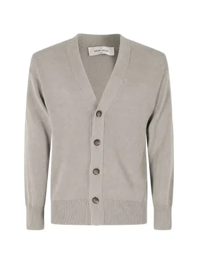 Gran Sasso Fine-knit Cardigan In Gray