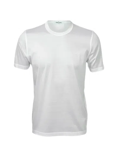 Gran Sasso Fine-knit Ribbed-trim T-shirt In White