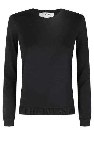 Gran Sasso Girocollo In Black
