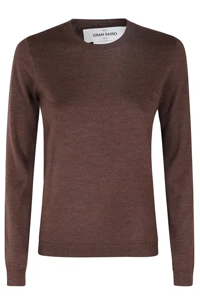 Gran Sasso Girocollo In Brown