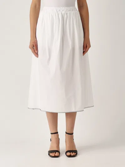Gran Sasso Gonna Ricamo P/cavallo Skirt In White
