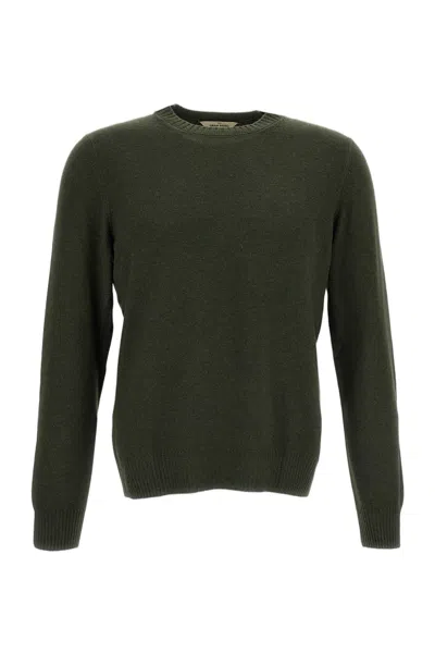 Gran Sasso Green Wool-blend Crewneck Sweater