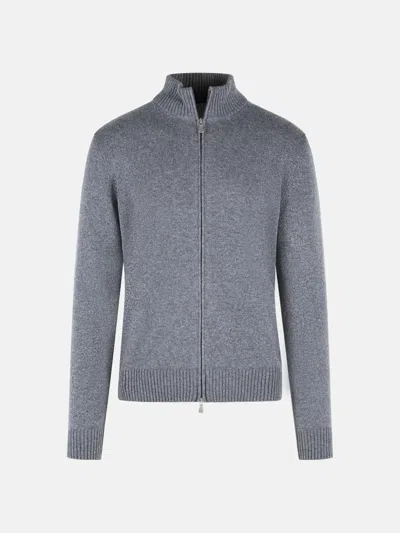 Gran Sasso Grey Cashmere Cardigan In Gray