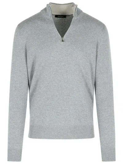 Gran Sasso Grey Cashmere Sweater In Gray