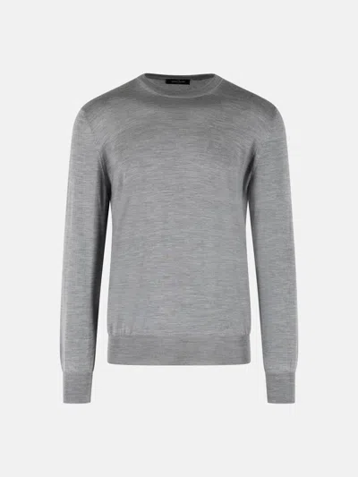 Gran Sasso Grey Virgin Wool Blend Sweater In Gray