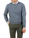 Gran Sasso Grey Wool Blend Paracollo Sweater In Blue