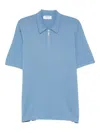 Gran Sasso Half-zip Polo Shirt In Blue