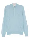 Gran Sasso Half-zip Sweater In Blue