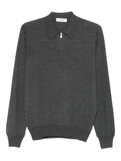 Gran Sasso Half-zip Sweater In Gray