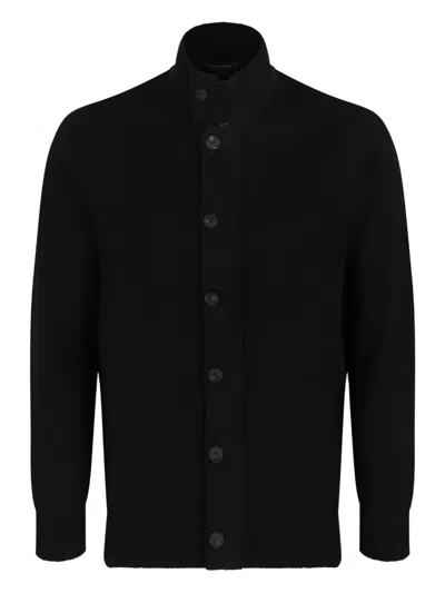 Gran Sasso High-neck Cardigan In Black