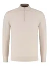 Gran Sasso High-neck Half-zip Sweater In Neutral