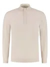 Gran Sasso High-neck Half-zip Sweater In Neutral