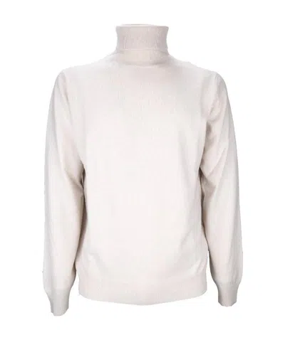 Gran Sasso High-neck Knitted Pullover In White