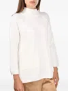 Gran Sasso High-neck Pocket Sweater In White