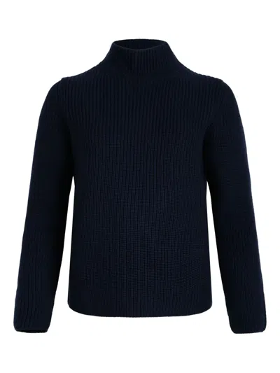 Gran Sasso High-neck Ribbed Sweater In Gold