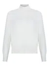 Gran Sasso High-neck Ribbed Sweater In White