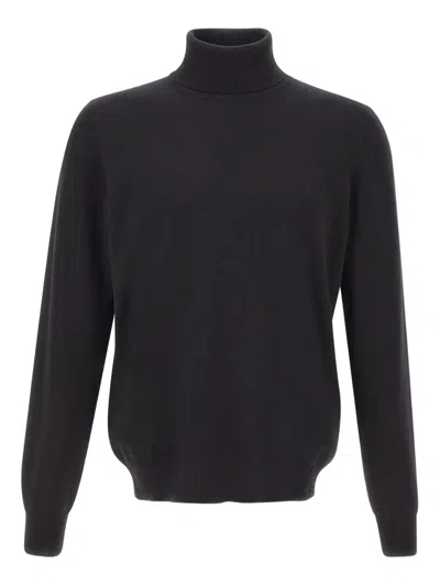 Gran Sasso High-neck Ribbed-trims Sweater In Black
