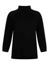 Gran Sasso High-neck Side-split Sweater In Black