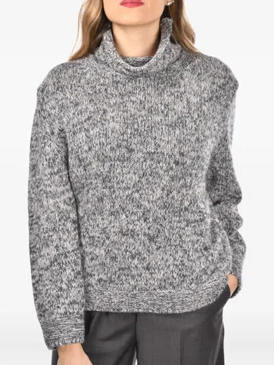 Gran Sasso High-neck Sweater In Gray