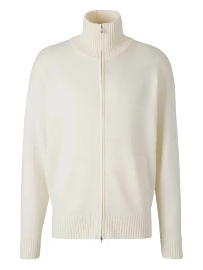 Gran Sasso High-neck Zip-up Cardigan In Neutral