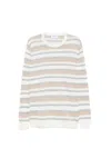 Gran Sasso Horizontal-stripe Sweater In Neutral