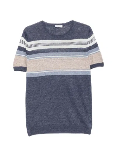 Gran Sasso Horizontal-stripe T-shirt In Blue