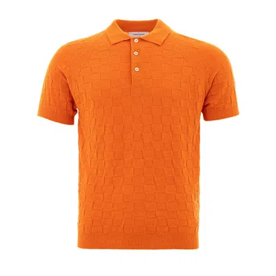 Gran Sasso Italian Cotton Orange Polo Shirt