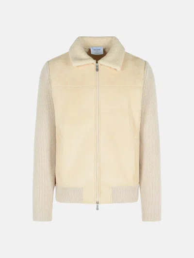 GRAN SASSO IVORY VIRGIN WOOL BLEND JACKET