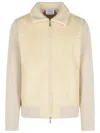 Gran Sasso Ivory Virgin Wool Blend Jacket In Nude