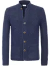 Gran Sasso Wool Button Cardigan In Blue