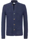 Gran Sasso Wool Button Cardigan In Blue