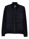 Gran Sasso Quilted Knitted Jacket In Blue