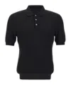 Gran Sasso Textured-knit Short-sleeve Polo Shirt