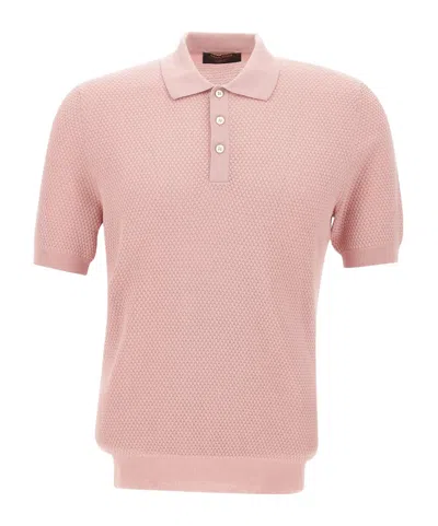 GRAN SASSO GRAN SASSO RIBBED TRIM POLO SHIRT