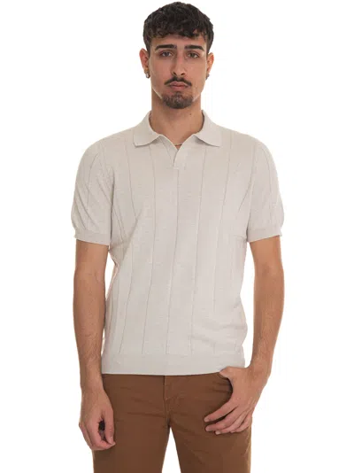 Gran Sasso Jersey Polo Shirt In Natural