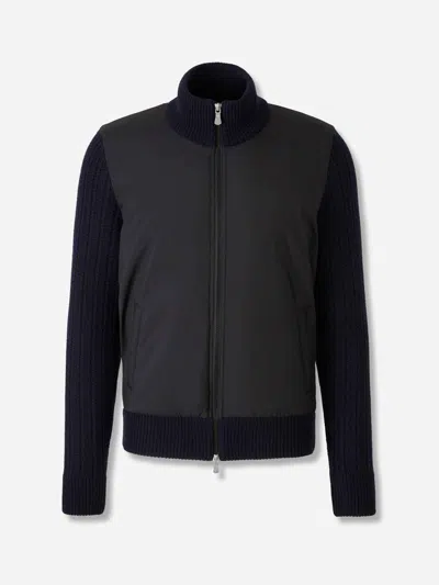 Gran Sasso Ribbed-detail Cardigan In Blue