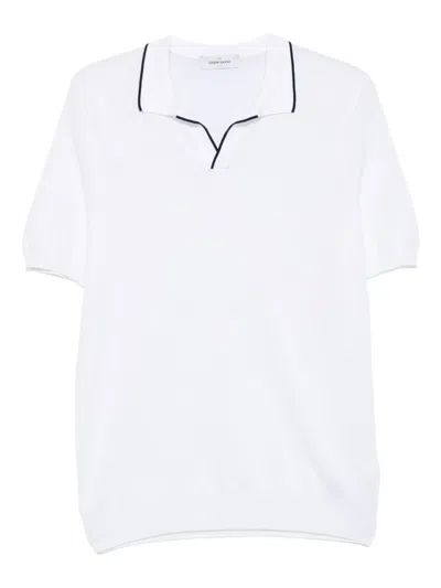 Gran Sasso Knitted-collar Polo T-shirt In White