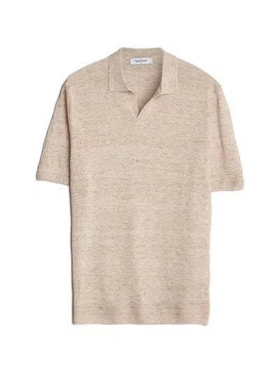 Gran Sasso Knitted Open-collar Polo Shirt In Neutral