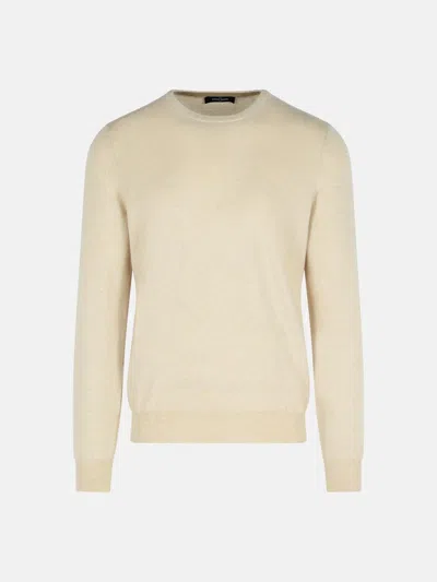 Gran Sasso Light Beige Cashmere Sweater In Sand