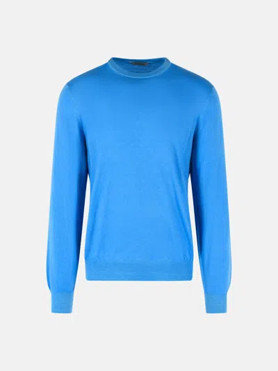Gran Sasso Long-sleeved Sweater In Blue