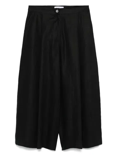 Gran Sasso Linen Trousers In Black